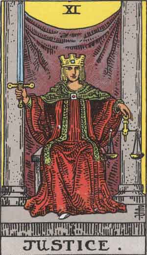 the justice tarot card meaning of major arcana