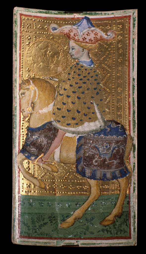knight of pentacles Medieval Visconti tarot Card