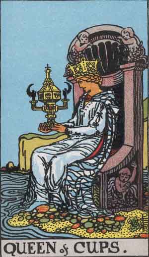 queen of cups rider waite tarot card